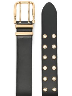 BY FAR double-buckle Leather Belt - Farfetch Leather Belts With Gold-tone Rectangular Buckle, Black Leather Belt Buckles With Gold-tone Hardware, Designer Belt With Gold-tone Hardware And Rectangular Buckle, Designer Belt With Gold-tone Rectangular Buckle, Black Leather Belt With Gold-tone Hardware, Black Leather Belts With Gold-tone Hardware, Gold Belt With Rectangular Buckle, Belt Black, All Brands