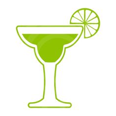 a limeade drink with a slice of lemon on the rim