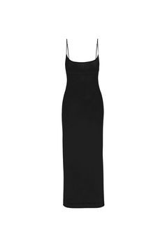 THAIS DRESS BLACK Bodycon Maxi Slip Dress For Night Out, Maxi Length Bodycon Slip Dress For Night Out, Stretch Slip Dress For Night Out, Evening Bodycon Maxi Slip Dress, Bodycon Maxi Length Slip Dress For Evening, Bodycon Maxi Length Evening Slip Dress, Sleek Fitted Slip Dress With Side Slits, Corset Back Dress, Thai Dress