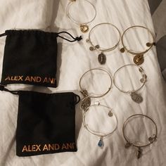 Variety Of Alex And Ani Bracelets, Barely Worn And In Great Condition! Cleaning Alex And Ani Bracelets Gold, Alex And Ani Initial Bracelets, Bohemian Adjustable Nickel-free Cuff Bracelet, Alex And Ani Bracelets, Alex And Ani, Alex And Ani Charm Bracelet, Womens Jewelry Bracelets, Jewelry Set, Silver Gold