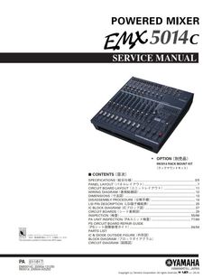 an instruction manual for the yamaha emx - 504c mixing console and mixer