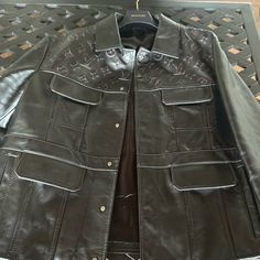 Men Louis Vuttion Leather Jacket Worn 1 Real Black Leather Jacket Louis Vuttion, Louis Vuitton Jacket, Coats Men, Black Leather Jacket, Mens Coats, Mens Jackets, Black Leather, Jackets & Coats, Leather Jacket