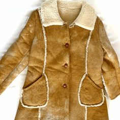 Excellent Condition Classic Beige Fur Coat With Faux Fur Lining, Classic Leather Fur Coat, Fitted Brown Shearling Fur Coat, Classic Brown Fur Coat With Faux Fur Trim, Brown Winter Outerwear With Suede Lining, Teddy Jacket, Wool Coat, Jackets & Coats, Jackets For Women