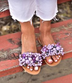 Wedding sandals Bridal sandals Purple Sandals Women | Etsy Bridesmaids Sandals, Bridesmaid Sandals, Boho Wedding Shoes, Purple Sandals, Pearl Sandals, Bleu Pastel, Bridal Sandals, Pinky Promise, Purple Pearl