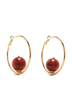 Find DESTREE Sonia Large Hoop Earrings on Editorialist. red/gold-tone gold plated brass agate large hoop design These earrings come as a pair. Hoop Design, Hoop Earrings Gold, Chanel 2, Demi Fine Jewelry, Loafer Mules, Fine Watches, Large Hoop Earrings, Fine Earrings, Ballet Flat Shoes