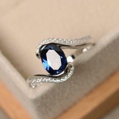 ad eBay - Find many great new & used options and get the best deals for 2Ct Oval Cut Blue Sapphire & Lab Created Diamond Engagement 925 Silver Gift Ring at the best online prices at eBay! Free shipping for many products! Diamond Sapphire Engagement Ring, Sapphire Diamond Engagement, Antique Engagement Ring, Platinum Diamond Rings, Sapphire Engagement Ring Blue, Sapphire Wedding, Nice Outfits, Ring Blue, Blue Sapphire Rings