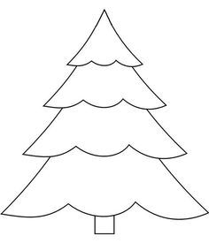 a christmas tree is shown in black and white