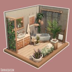 a living room filled with furniture and plants