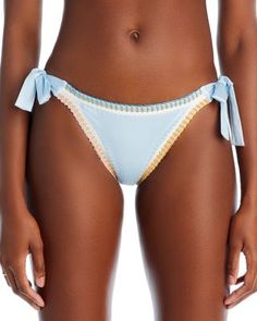 Platinum inspired by Solange Ferrarini Crochet Trim Side Tie Bikini Bottom Preppy Swimsuit, Suits For Summer, Summer Needs, Swimsuit Inspo, Spring Break Outfit, Summer Stuff, Cute Bathing Suits, Cruise Outfits, Fits Clothes