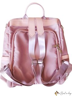 BirdinBag - Sleek Zippered Backpack with Minimalist Design Minimalist Bag, Pink Backpack, Classic Backpack, Style Minimalist, Bags Backpacks, Minimalist Design, 4 Inch, Sleek, Backpacks