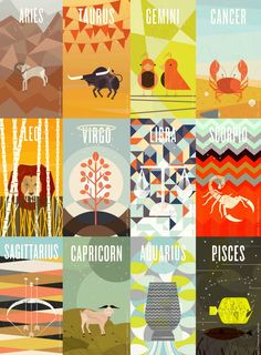 an illustrated poster with different types of animals and their names in each one's colors