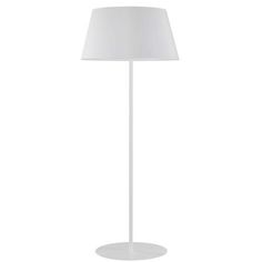 a white floor lamp on a white background