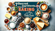 there are seven ingredients for baking on the table