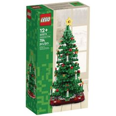 the lego christmas tree is in its box