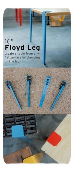 the instructions for how to make a diy plywood leg table