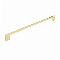 a brass cabinet handle on a white background