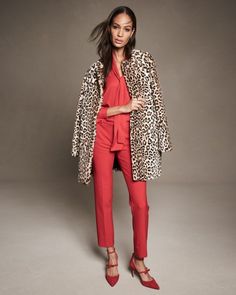 Coliena for the Ann Taylor Holiday 2018 campaign Spot On, Ann Taylor, Duster Coat, Not Found