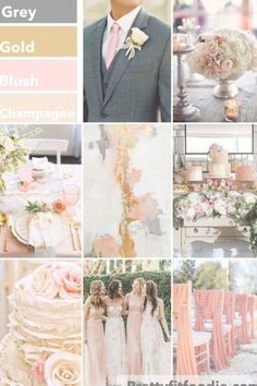 a collage of different wedding colors and themes