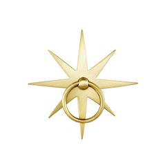 a gold compass ring with an open circle on the middle and one star in the middle