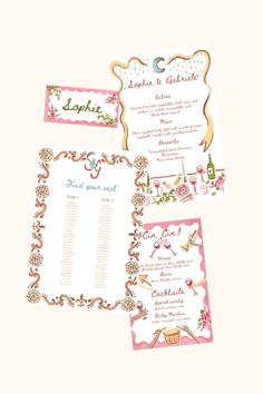 Personalized Pink Chic Wedding Stationery Suite Hand Painted in Watercolor by Ofelia Botella Studio Vegetable Risotto, Green Desserts, Seasonal Garden, Teaching Science, Bespoke Design