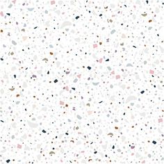 a white background with multicolored spots and dots on the bottom half of it