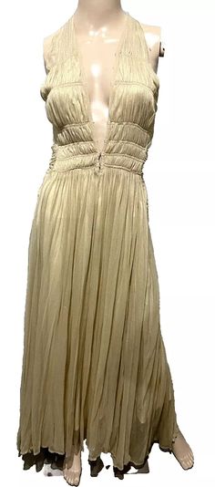 Donna Karan New York Vintage Strappy Long Maxi Gown Gold Dress US 0 2 / XS P | eBay Gown Gold Dress, Long Maxi Gowns, Gown Gold, New York Vintage, Maxi Gown, Maxi Gowns, Donna Karan, Long Maxi, Gold Dress