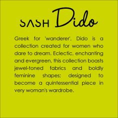 a green poster with the words sash dido written in black ink on it