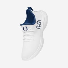 These Indianapolis Colts Women's Midsole White Sneakers will make sure everyone knows that you're the heart and midsole of your fanbase. Features All-over white design so you can rep the team in style Embroidered team logo displays on tongues, in case there were any doubts where your allegiances lie Embroidered script team name displays on sides for a little extra team spirit Adjustable laces for security Closed, round toe design to make sure you're feeling comfortable and looking sleek Textured White Low-top Custom Sneakers With Fade Resistance, Collegiate White Low-top Sneakers, White Collegiate Low-top Sneakers, White Low-top Collegiate Sneakers, Collegiate White Sneakers With Round Toe, Collegiate White Round Toe Sneakers, White Collegiate Sneakers With Round Toe, White Collegiate Sneakers, White Breathable Custom Sneakers For Sports Season