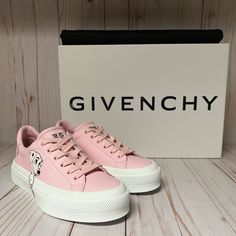 Givenchy X Disney ‘101 Dalmatians’ Leather City Sport Sneaker In Blossom Pink. Sz 36 (Please Know Sizing For Brand And Style When Considering). This Capsule Collection Pays Homage To Iconic Disney Characters With Limited-Edition Essentials, Like This Sporty Leather Sneaker Featuring Spotted Doggos. Light Signs At Exterior Sole Of Being Tried On. Overall Excellent Like New Condition. Iconic Disney Characters, Disney 101 Dalmatians, Givenchy Shoes, 101 Dalmatians, Capsule Collection, Sport Sneakers, Lighted Signs, Dalmatian, Leather Sneakers