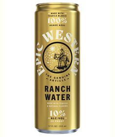 a can of ranch water on a white background