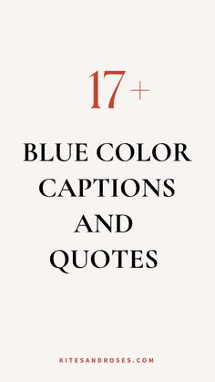 the text blue color captions and quotes is shown in red, black, and white