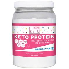 Mct Oil - Kiss My Keto. Keto protein - good for ketogenic lifestyle and keto diet. The beginner must try this !!! #Keto #KissMyKeto #Ketogenic #KetoProtine #Healthy Protein Birthday Cake, Keto Shake, Keto Protein Powder, Low Carb Protein Powder, Keto Birthday Cake, Keto Coffee Creamer, Keto Protein, Keto Shakes, Keto Bars