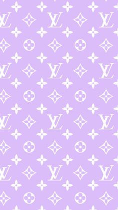 an image of a purple background with white louis vuitton logos on it, all over