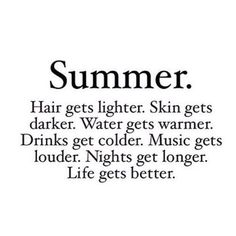 an advertisement with the words summer written in black and white, on a white background