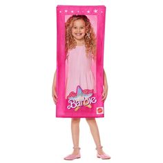 Looking for a costume that's both cute and creative? Check out the Barbie Doll Box Child Costume! This playful costume lets your little one become the star of the toy aisle. The costume includes a fabric box, 20-piece elasticized pole set, and instructions so that you can build the perfect toy box. Now all you have to do is pick out your favorite fashionable outfit and jump into the box for the coolest Barbie look! So if you're looking for a costume that's sure to turn heads and bring a smile to Barbie Costume Kids, Barbie Box Costume, Barbie Doll Box, Boxing Halloween Costume, Box Costumes, Barbie Box, Barbie Costume, Pink Box, Age 10