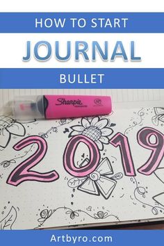 Got a bullet journal but not sure how to get started? We'll show you step by step how to make your first page. #bujo #bulletjournal #productivity How To Start Journal, Bullet Journal Doodles Step By Step, Bullet Journal How To Start A, Fineliner Pens, Easy Doodle Art, Art Lessons For Kids, Little Doodles, Graffiti Drawing, Bullet Journal Art