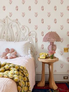 ritas flowers wallpaper by lingua franca pink adobe