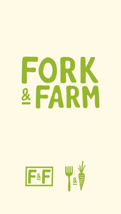 the fork and farm logo is shown in green