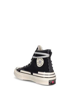 Cotton upper. Front lace-up closure. Reinforced eyelets. Side logo patch detail. Rubber sole Heel Sneakers, Shop Street, Street Style Photos, Converse Chuck 70, Chuck 70, Converse Sneakers, Sneaker Heels, Sneaker Collection, Sportswear Women