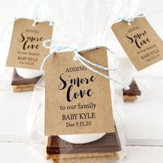 Adding Smore Love To Our Family Tags Popcorn Party Favors, He Popped The Question, Classy Baby Shower, Personalized Baby Shower Favors, Adventure Baby Shower, Engagement Party Favors, Creative Baby Shower, Baby Shower Deco, Baby Shower Favors Girl