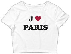 I Heart Paris, Y2k Baby Tee, Shirt Y2k, Y2k Top, Custom Shirt, Baby Tee, Infant Tees, Custom Shirts, T Shirts For Women