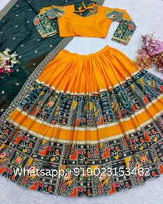 Price 2995/-❣️ whatsapp us on +919023153462✔️ Navratri garba special full gher yellow green traditional lehenga choli #NavratriSpecial#GarbaNight#LehengaCholi#TraditionalAttire#FestiveFashion#DesiStyle#EthnicWear#NavratriVibes#YellowGreenLehenga#FullGherLehenga#NavratriOutfit#IndianFashion#GarbaLook#NavratriCelebration#EthnicElegance