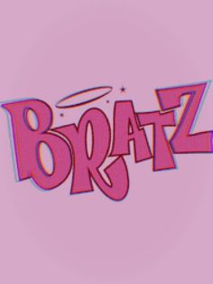 the word braz is written in pink and purple