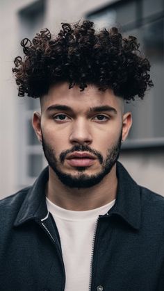 Discover artistic curly hairstyles for men. Great for imaginative and stylish appearances! Save this pin for creative curly hair styles!

#CurlyHair #MenHairstyles #ArtisticLooks Men Hairstyles, White Men