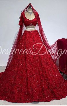 Made to Order/Measurement/Custom Order Lehenga - Color : Red - Fabric : Embroidered Georgette - Fully flared paneled lehenga - Embroidered  Blouse -  Net Dupatta with Border - Drawstring closure with Tassels - - It can be customize in any design or size  PLEASE NOTE: BUYERS ARE RESPONSIBLE FOR ANY CUSTOMS AND IMPORT TAXES THAT MAY APPLY. This is a made to order product. If you opt for 'Made To Measurement Option', we will provide a measurement template and you can share the measurements likewise. If you want to opt for 'Standard Size', Please refer to the size chart provided in the listing. Shipping: Standard Shipping is done by DHL ecommerce and it mostly takes 2 to 3 weeks to deliver after dispatch. Express Shipping is done by DHL express and it mostly delivers within a week after dispat Red Embroidered Georgette Lehenga, Red Embellished Dupatta, Red Embellished Fitted Dupatta, Fitted Red Embellished Dupatta, Red Fitted Gown With Sheer Dupatta, Red Georgette Lehenga For Wedding, Fitted Red Lehenga With Intricate Embroidery, Red Fitted Lehenga With Intricate Embroidery, Fitted Red Gown With Zari Work