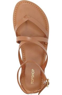 Free shipping and returns on Topshop 'Hercules' Strappy Leather Thong Sandal (Women) at Nordstrom.com. A flat leather thong sandal is styled with crisscrossing straps and a buckled ankle strap. Leather Thong Sandals, Cute Sandals, Dress Shoes Womens, Shoe Closet, Crazy Shoes, Shoe Obsession, Sandal Women, Hercules, Thong Sandals