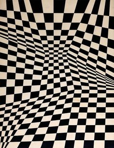 a black and white checkered wallpaper with an abstract design