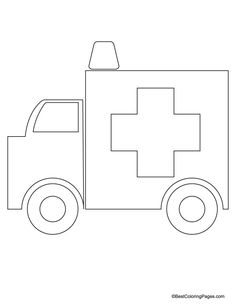 a truck with a cross on the front and side, as well as an ambulance