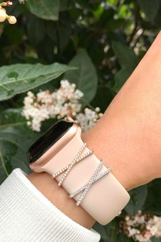 Evileye Charm Heart Charmcross X Smart Watch Band - Etsy Cute Apple Watch Bands, Hand Accessories, Silicon Bands, Jewelry Boxes, Elegant Jewelry, Accessories Bracelets, Apple Watch Bands, Watch Band, Silver Charms