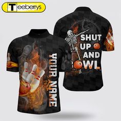 Shut Up And Bowl, Funny Bowling Shirt, Personalized Bowling Jersey Flame Skull Bowler Jersey Step up your game with our high-performance bowling jerseys, designed for both comfort and style. Made from breathable, moisture-wicking fabric, these jerseys ensure you stay cool during intense matches. With a range of vibrant designs and customizable options, they are perfect for any bowler looking to make a statement on and off the lanes. Photos Of Shut Up And Bowl, Funny Bowling Shirt, Personalized B Funny Bowling Shirts, Mens Bowling Shirts, Flame Skull, Bowling Shirt, Bowling Shirts, Stylish Shirt, Shut Up, Stylish Shirts, Bowling